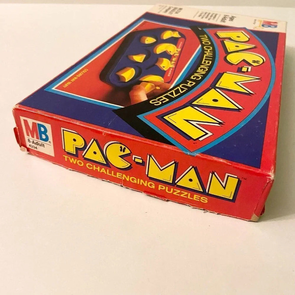 Vintage 1982 Pac Man Two Challenging Puzzles Game  By Milton Bradley Complete - Picture 6 of 13